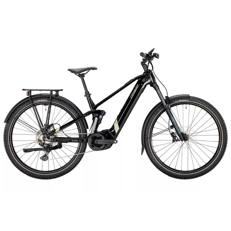 Velo electrique avec suspension avant et arriere clearance